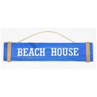 Placa Beach House Azul Escuro 38Cm