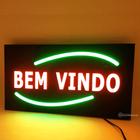 Placa Bem Vindo Letreiro Painel Led Fluorescente Para Lojas E Comércio DS3476A