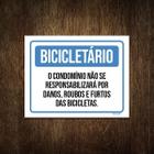 Placa Bicicletário Condomínio Roubos Bicicletas 36X46