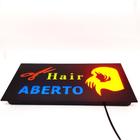 Placa Cabeleireiro Barbearia Letreiro Luminoso Neon Painel Led fluorescente DS3476