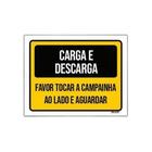 Placa Carga Descarga Tocar Campainha Ao Lado 36X46