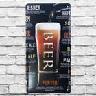 Placa Carro Decorativa Copo Cerveja Beer Drinks Alto Relevo