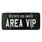 Placa Carro Decorativa Enfeite Área VIP Area de Lazer Mdf Madeira 