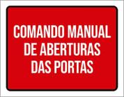 Placa Comando Manual Aberturas Das Portas 27X35