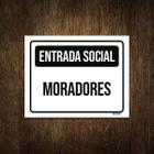 Placa Condomínio Entrada Social Moradores 27X35