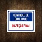 Placa Controle De Qualidade Inspeção Final 18X23