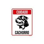 Placa Cuidado Cachorro Rottweiler 3 18X23