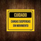 Placa Cuidado Cargas Suspensas Em Movimento 36X46