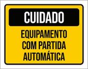 Placa Cuidado Equipamento Partida Automática 27X35