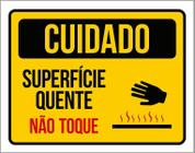 Placa Cuidado Superfície Quente Não Toque 36X46