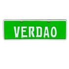 Placa de Alumínio Com Fundo Verde Com Texto "Verdão" Para Decoração Em Alto Relevo