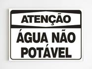 Placa de aviso atenção água não potável mdf sinalização mdf - Genérico