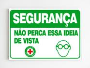 Placa de aviso segurança não perca essa ideia de vista mdf - Genérico