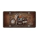 Placa de Carro Decorativa - Legends Never Die Moto