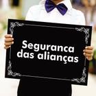 Placa de Casamento Segurança das Alianças