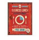 Placa De Metal - Business Lunch Everyday