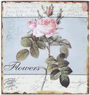 Placa de metal flowers oldwa 2133