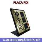 Placa De Pagamento Pix Acrílico Com 3 Qr Code PRETO E DOURADO WI-FI - VIZA 3D GAMES