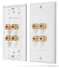 Placa de parede Fosmon Home Theater banhada a ouro, cobre branco