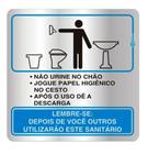 Placa de Procedimento Sanitário Masculino 16x16cm - C16005 16x16 - Indika