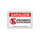 Placa De Proibido Estacionar 30x20cm Garagem (PL000021)