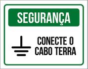 Placa De Segurança - Conecte O Cabo Terra (18X23)