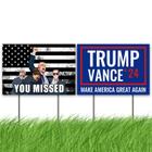 Placa de Sinal para Jardim - GAGEC Trump Vance 2024 - Pacote com 2 (30x45cm) com H-Stakes