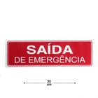 Placa DE Sinalização 10x30 Saída de Emergência - JA
