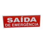 Placa DE Sinalização 10x30 Saída de Emergência - JA