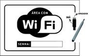 Placa de Sinalização 14x20 Area com WiFi 1mm canetinhagrátis