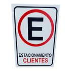 Placa DE Sinalização 30x20 Estacionamento Clientes - JA