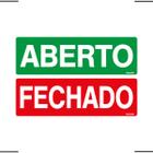 Placa De Sinalização Aberto / Fechado 30x10 Ekomunike - P-30 F9e