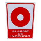 Placa de Sinalização ALARME DE INCENDIO 20X20 CM - ASELETRO