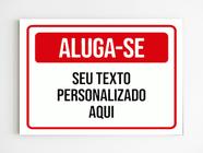 Placa de sinalização aluga-se personalizada mdf 20x29 A4