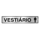 Placa de Sinalização Alumínio 05x25cm Vestiário Masculino C05088 Indika