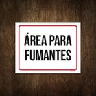 Placa De Sinalização - Área Para Fumantes (27X35)