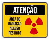 Placa De Sinalização - Área Radiação Acesso Restrito 27X35