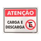 Placa de Sinalização ATENÇÃO CARGA E DESCARGA Ref PS522 ENCARTALE - Encart'Ale