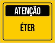 Placa De Sinalização - Atenção Cuidado Éter 18X23