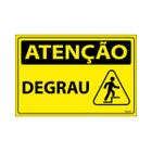 Placa De Sinalização Atenção Degrau 30x20 Ecom IA - SA102 F9e