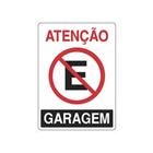 Placa De Sinalização Atenção Garagem 20 x 30 Cm