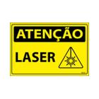 Placa De Sinalização Atenção Laser 30x20 Ecom IA - SA106 F9e