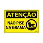 Placa De Sinalização Atenção Não Pise Na Grama 30x20 Ecom IA - SA100 F9e