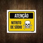 Placa De Sinalização - Atenção Nitrito De Sódio 36X46