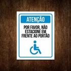 Placa De Sinalização Atenção Por Favor Não Estacione 36X46