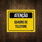 Placa De Sinalização - Atenção Quadro De Telefone 36X46