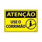 Placa De Sinalização Atenção Use O Corrimão 30x20 Ecom IA - SA103 F9e