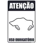 Placa de Sinalização Atenção Uso Obrigatório Protetor Auricular Plug