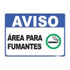 Placa de Sinalização Aviso Área para Fumantes - Império da Impressão