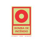 Placa de Sinalização Botoeira Bomba De Incêndio Fotoluminescente 15x10x0,2cm PVC